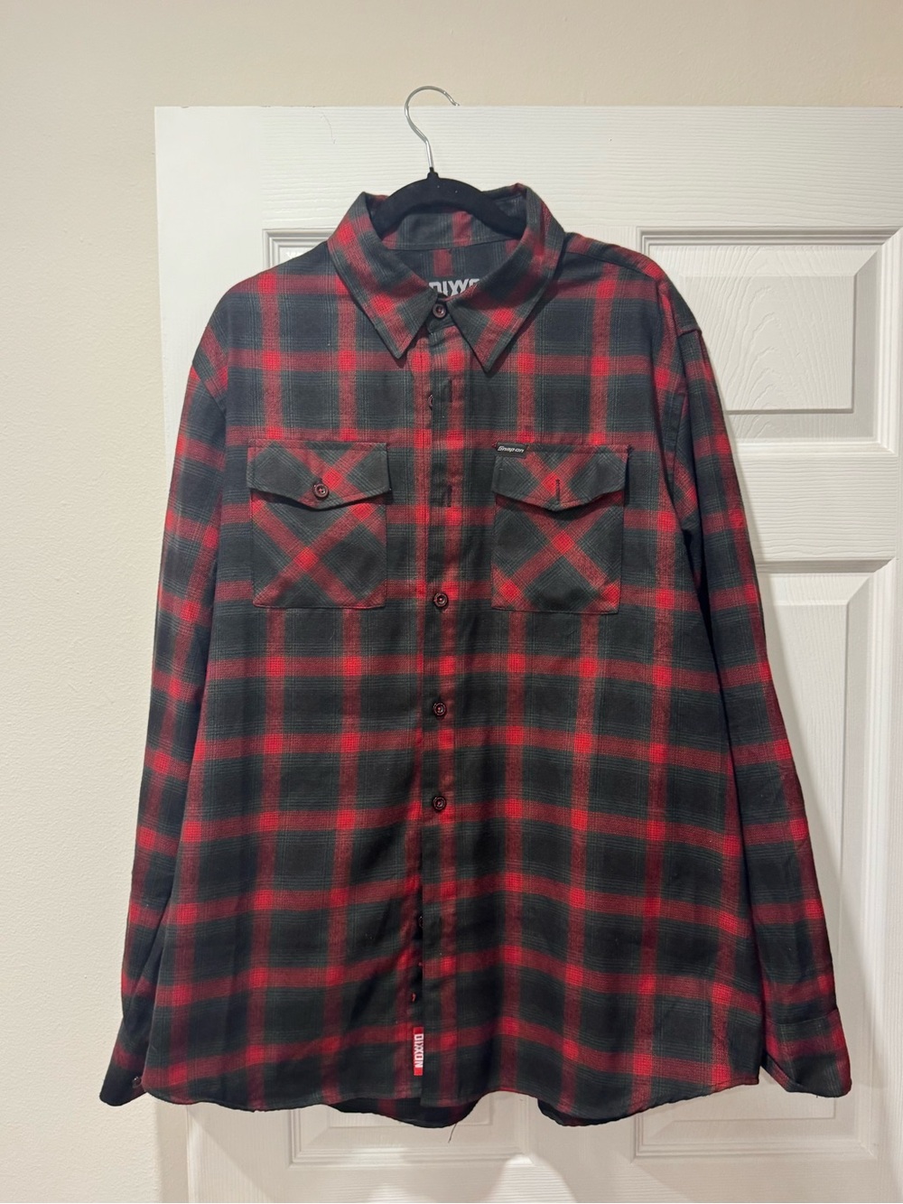 DIXXON Red and Black Plaid Button-Down Shirt